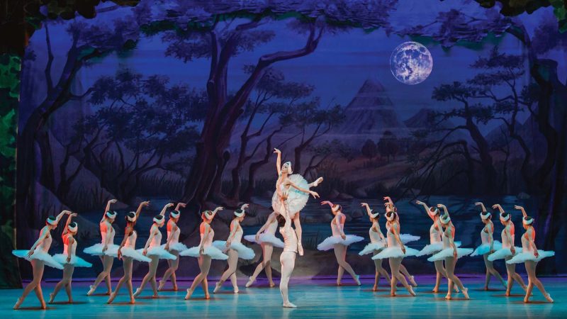 International Ballet dancers perform "Swan Lake" on the Peace Center Stage.