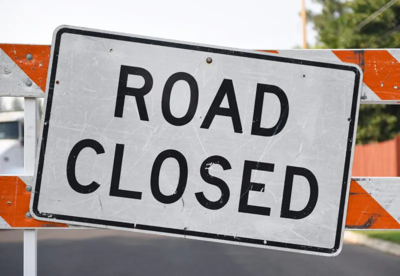 Road closed